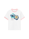 Áo Thun Ringer Relaxed Fit Summer Vibes Souble Blue Flower