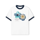 Áo Thun Ringer Relaxed Fit Summer Vibes Souble Blue Flower