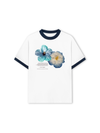 Áo Thun Ringer Relaxed Fit Summer Vibes Souble Blue Flower
