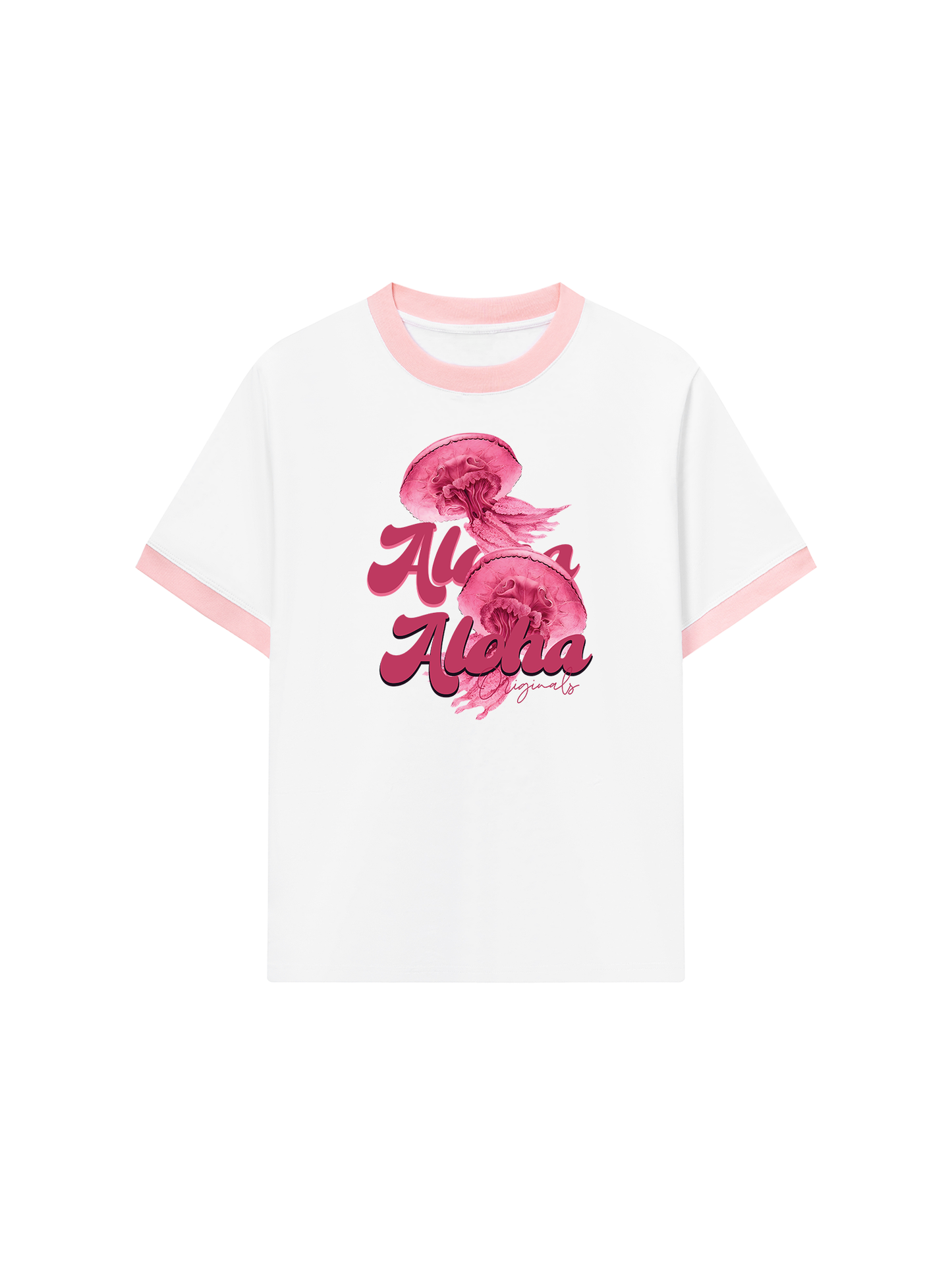Áo Thun Ringer Relaxed Fit Summer Vibes Aloha