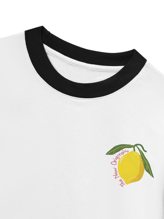 Áo Thun Ringer Relaxed Fit Summer Vibes Lemon Cello
