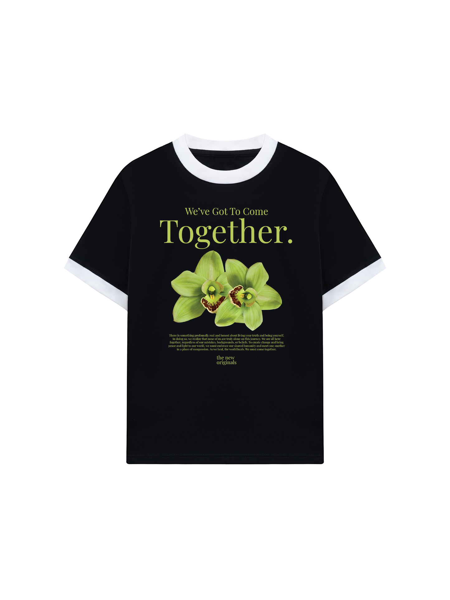 Áo Thun Ringer Relaxed Fit Summer Vibes Green Flower