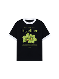 Áo Thun Ringer Relaxed Fit Summer Vibes Green Flower