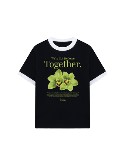 Áo Thun Ringer Relaxed Fit Summer Vibes Green Flower