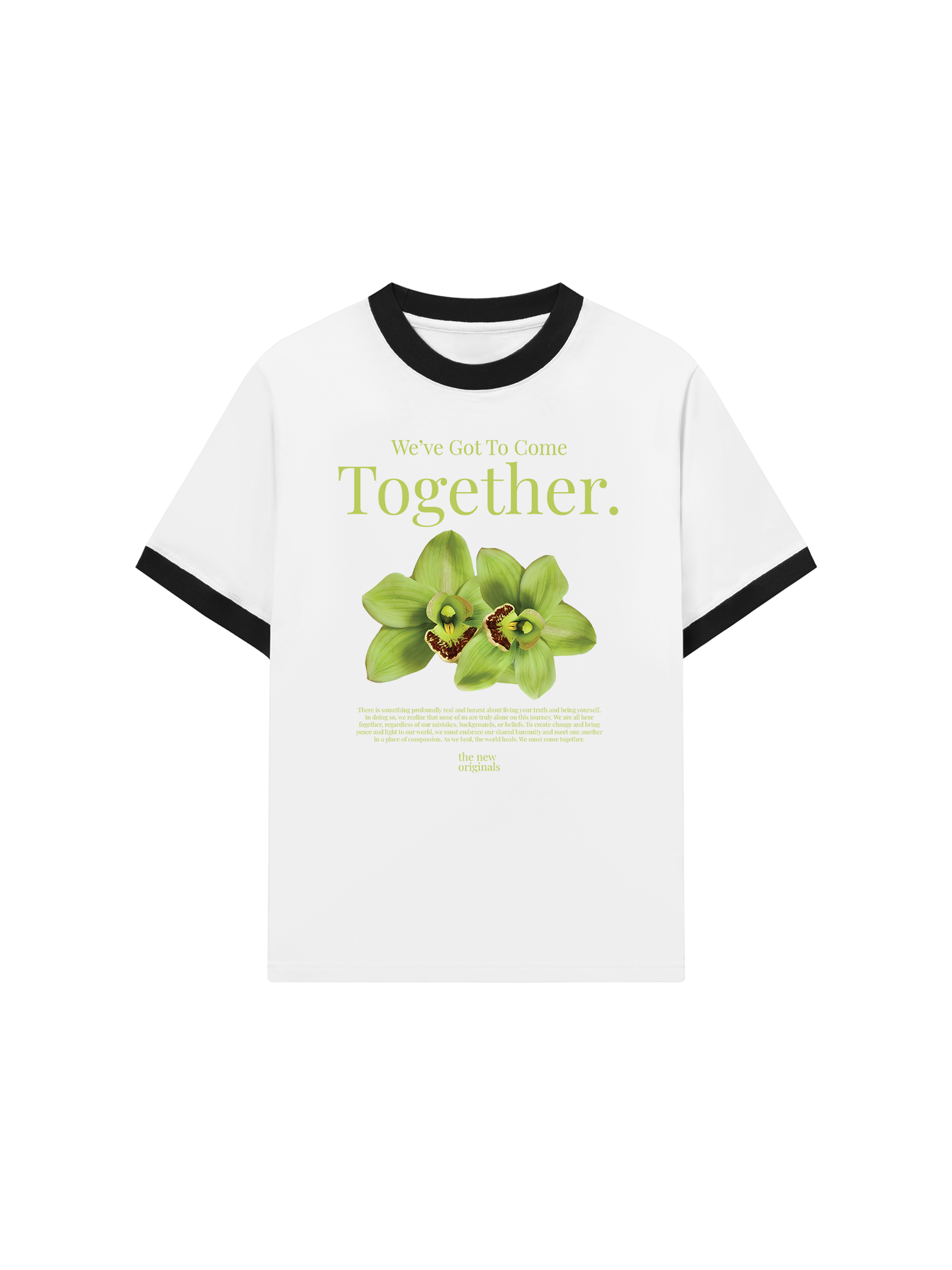 Áo Thun Ringer Relaxed Fit Summer Vibes Green Flower