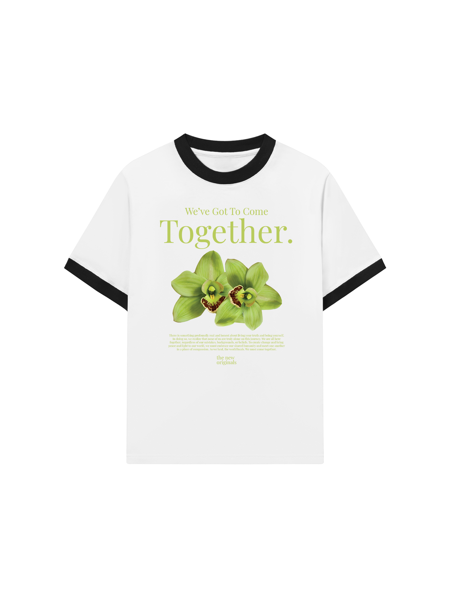Áo Thun Ringer Relaxed Fit Summer Vibes Green Flower