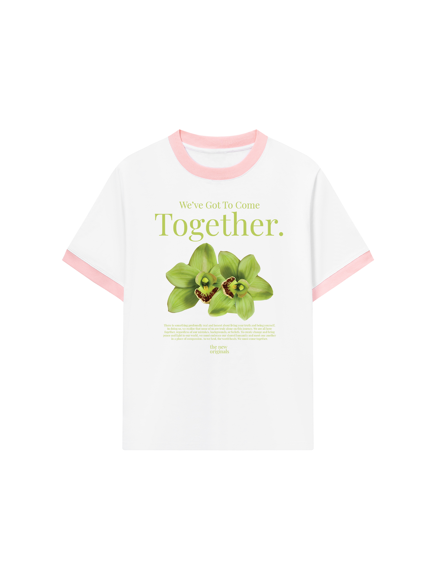 Áo Thun Ringer Relaxed Fit Summer Vibes Green Flower