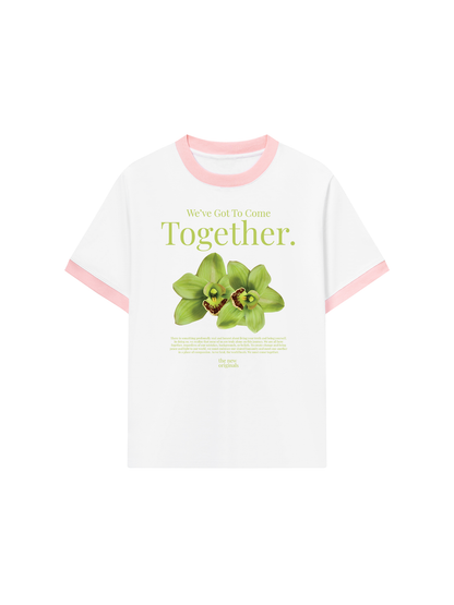 Áo Thun Ringer Relaxed Fit Summer Vibes Green Flower