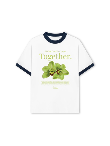Áo Thun Ringer Relaxed Fit Summer Vibes Green Flower