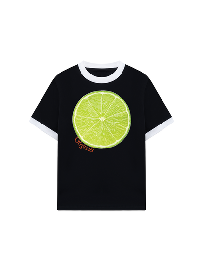 Áo Thun Ringer Relaxed Fit Summer Vibes Lemon