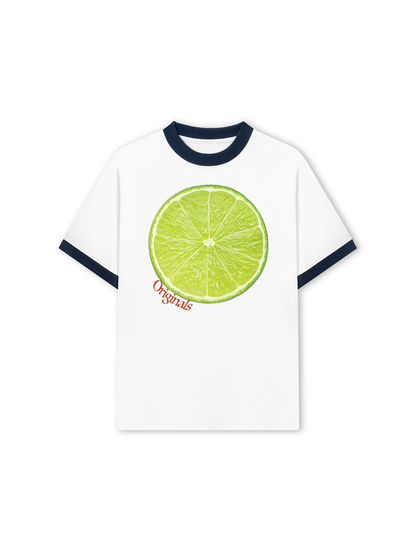 Áo Thun Ringer Relaxed Fit Summer Vibes Lemon