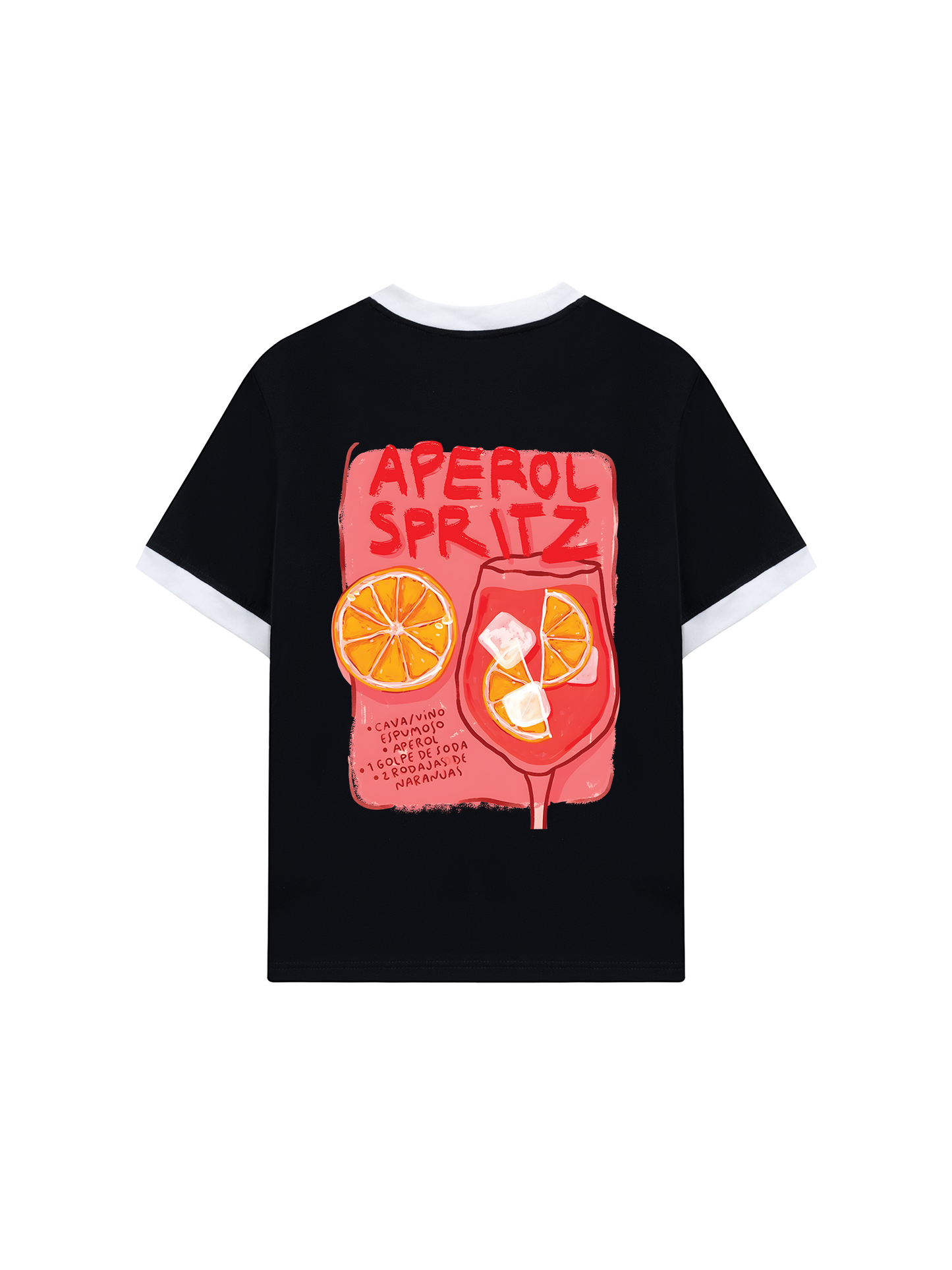 Áo Thun Ringer Relaxed Fit Summer Vibes Aperol Spritz