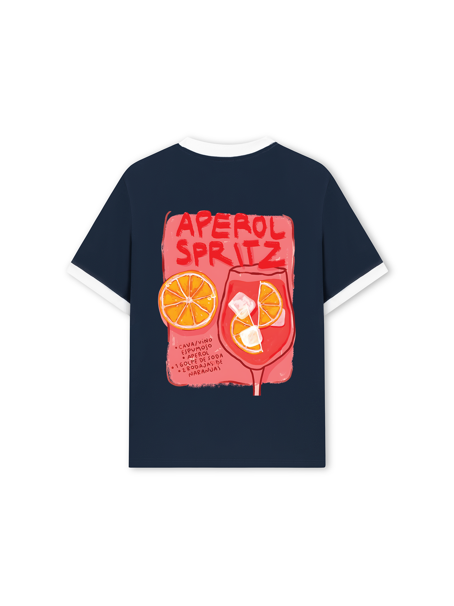 Áo Thun Ringer Relaxed Fit Summer Vibes Aperol Spritz