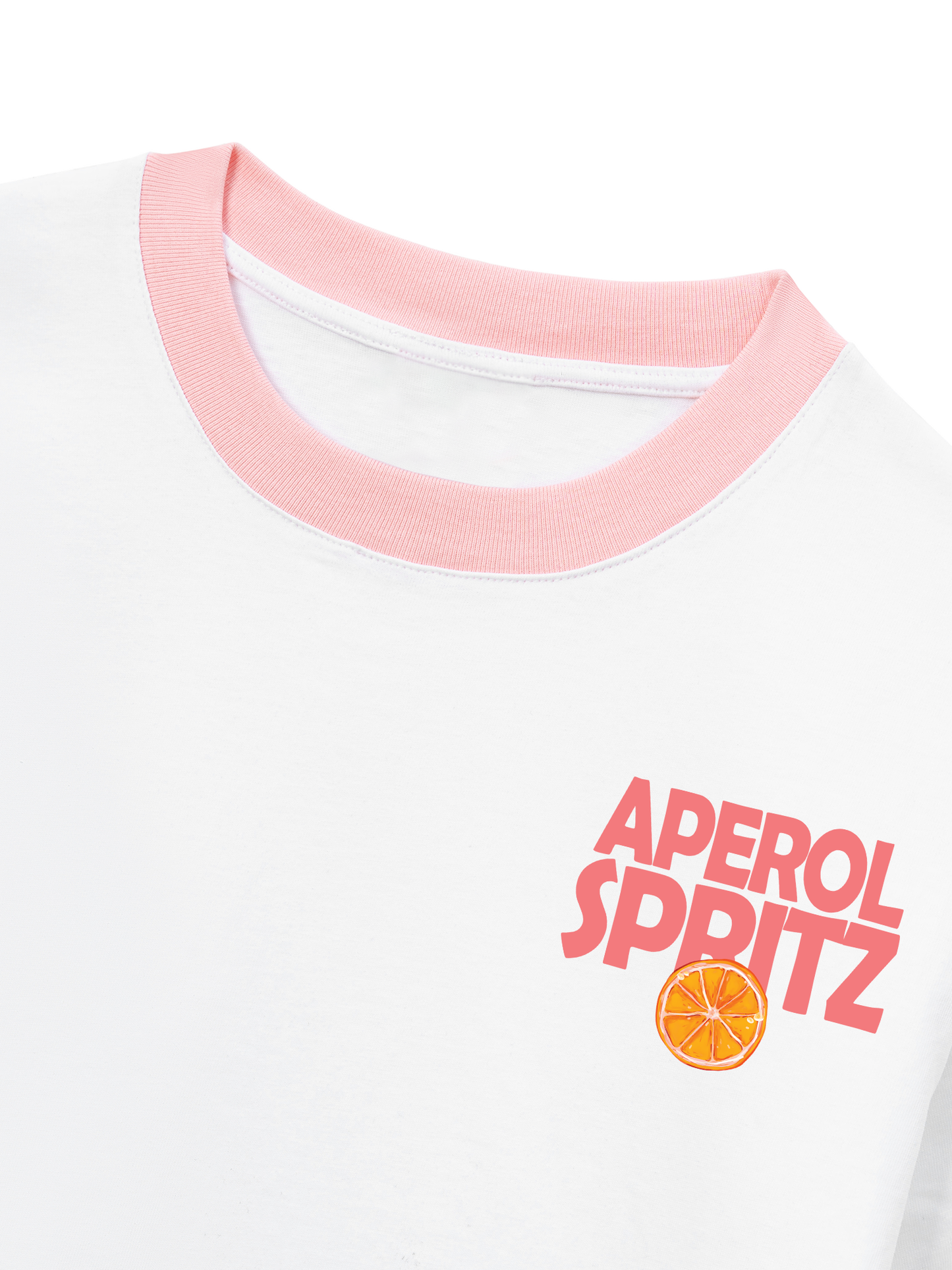Áo Thun Ringer Relaxed Fit Summer Vibes Aperol Spritz