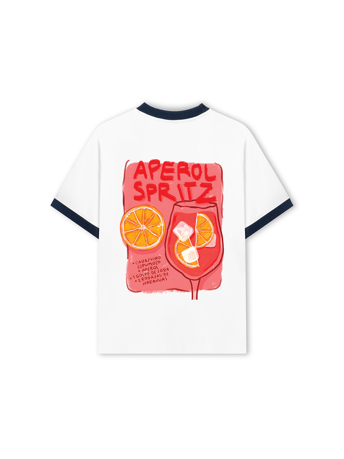 Áo Thun Ringer Relaxed Fit Summer Vibes Aperol Spritz
