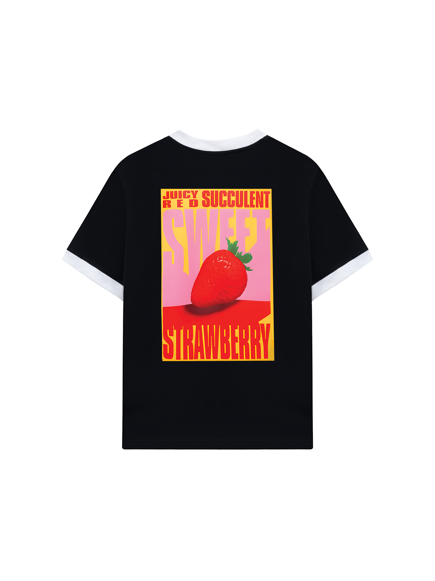 Áo Thun Ringer Relaxed Fit Summer Vibes Strawberry