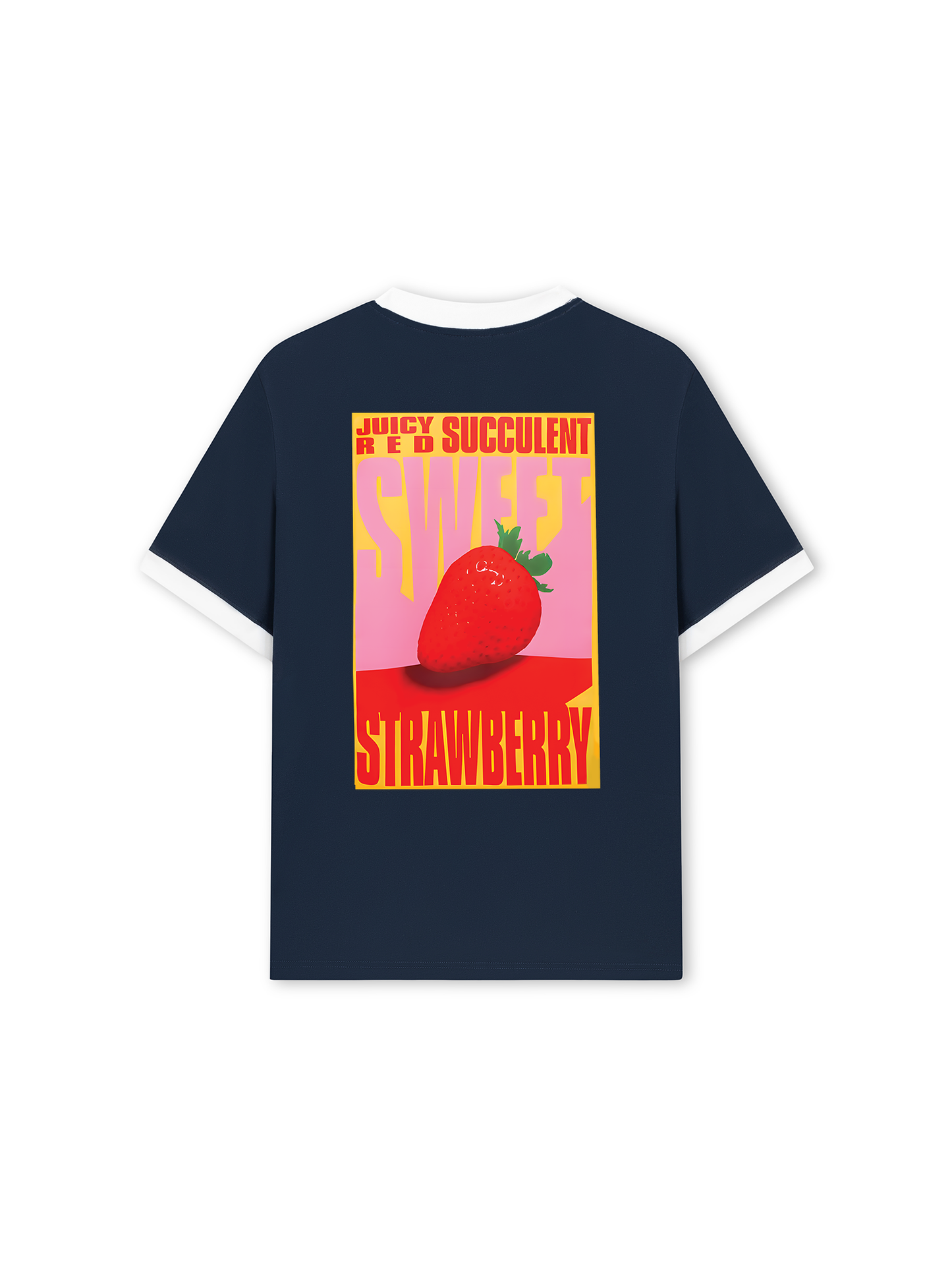 Áo Thun Ringer Relaxed Fit Summer Vibes Strawberry