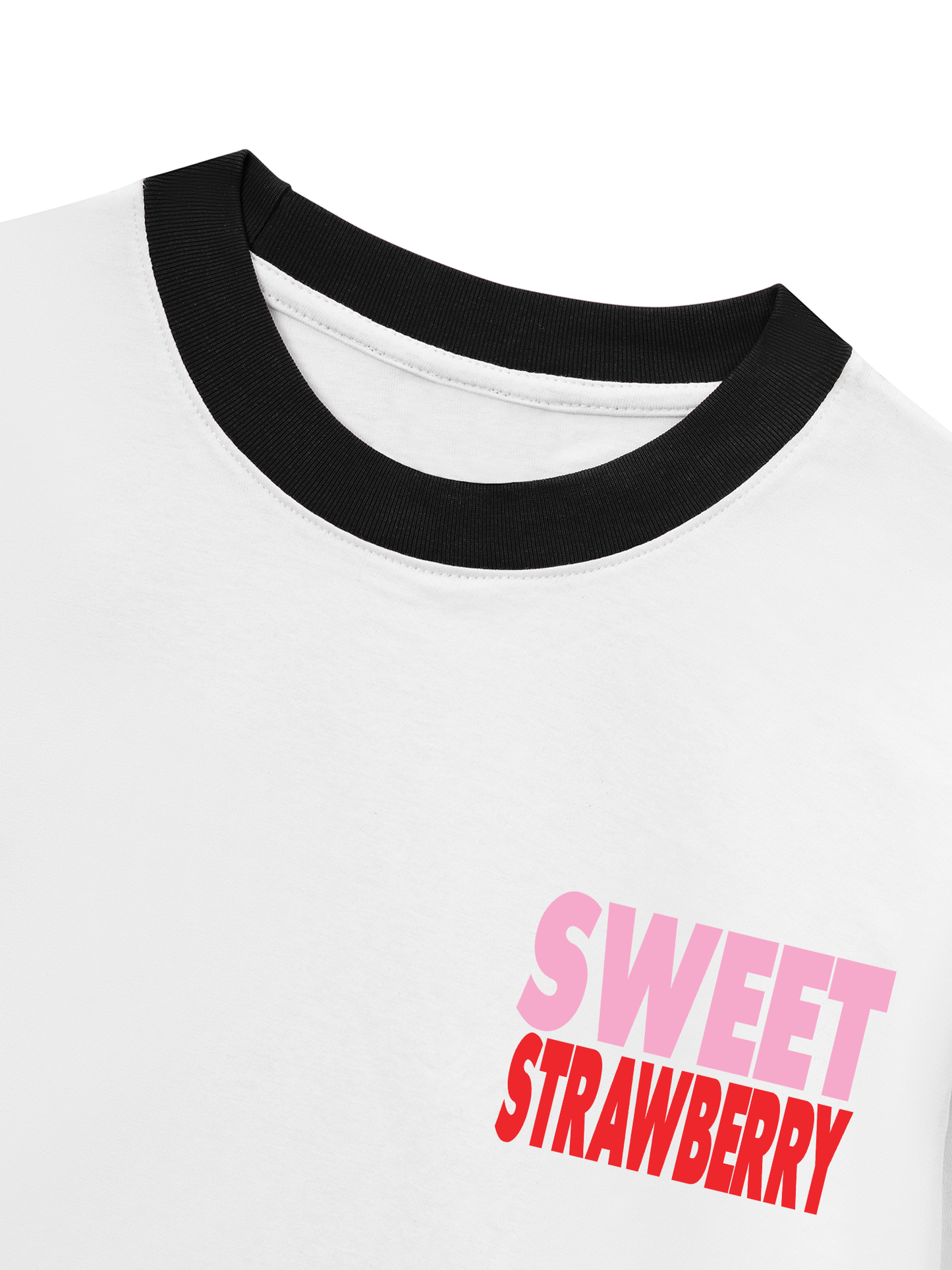 Áo Thun Ringer Relaxed Fit Summer Vibes Strawberry