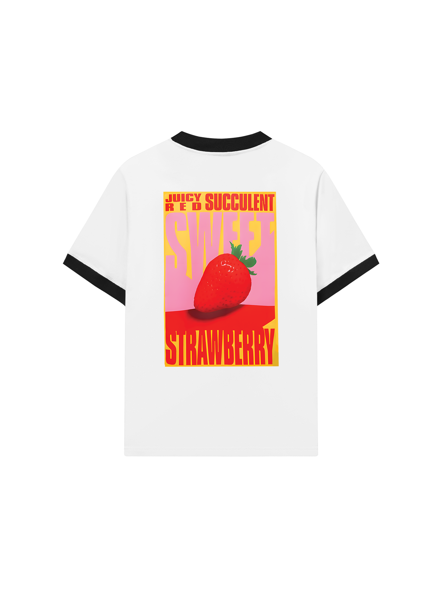 Áo Thun Ringer Relaxed Fit Summer Vibes Strawberry