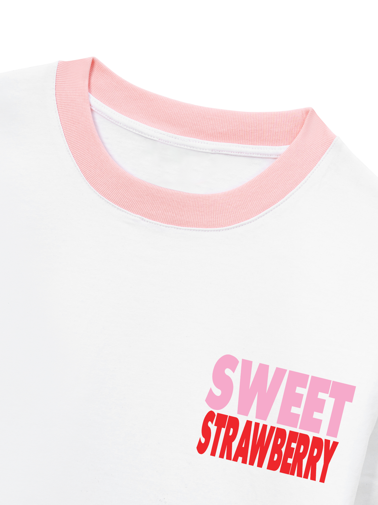 Áo Thun Ringer Relaxed Fit Summer Vibes Strawberry