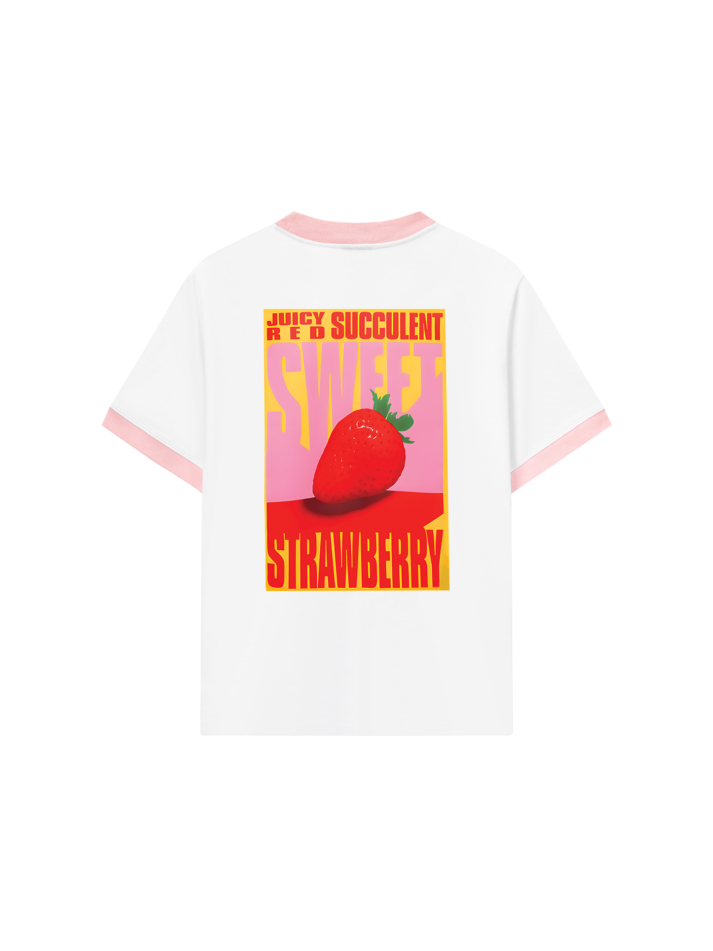 Áo Thun Ringer Relaxed Fit Summer Vibes Strawberry