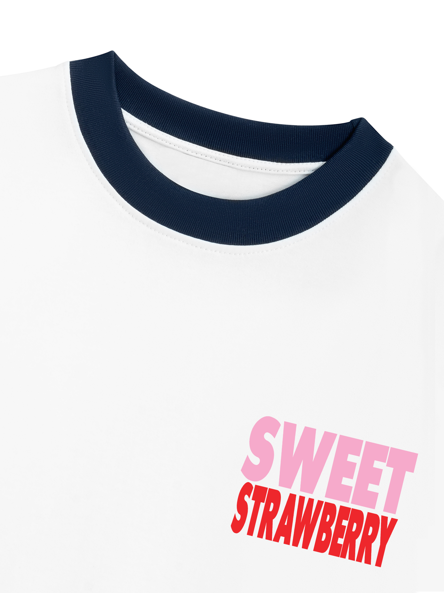 Áo Thun Ringer Relaxed Fit Summer Vibes Strawberry