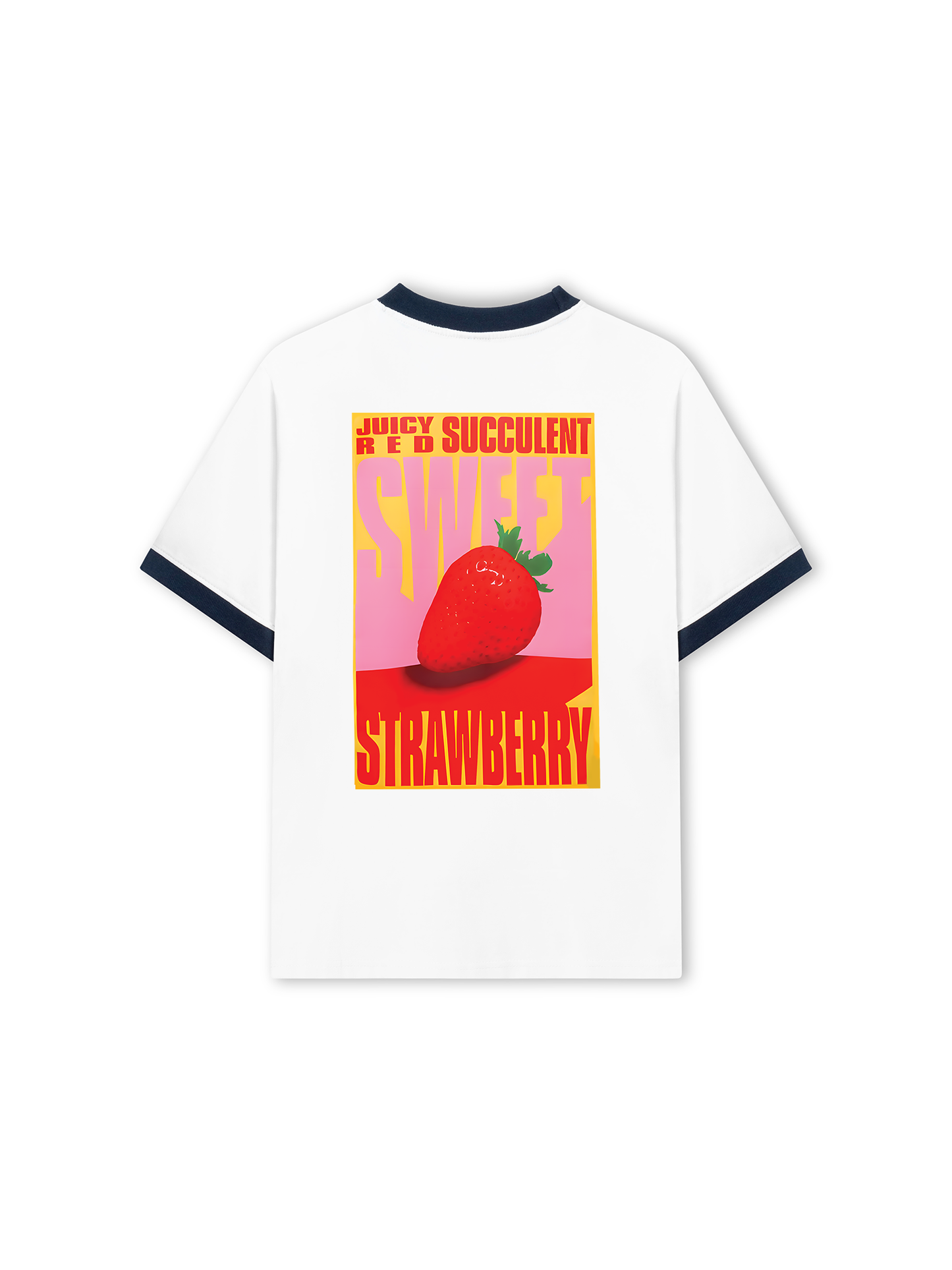 Áo Thun Ringer Relaxed Fit Summer Vibes Strawberry