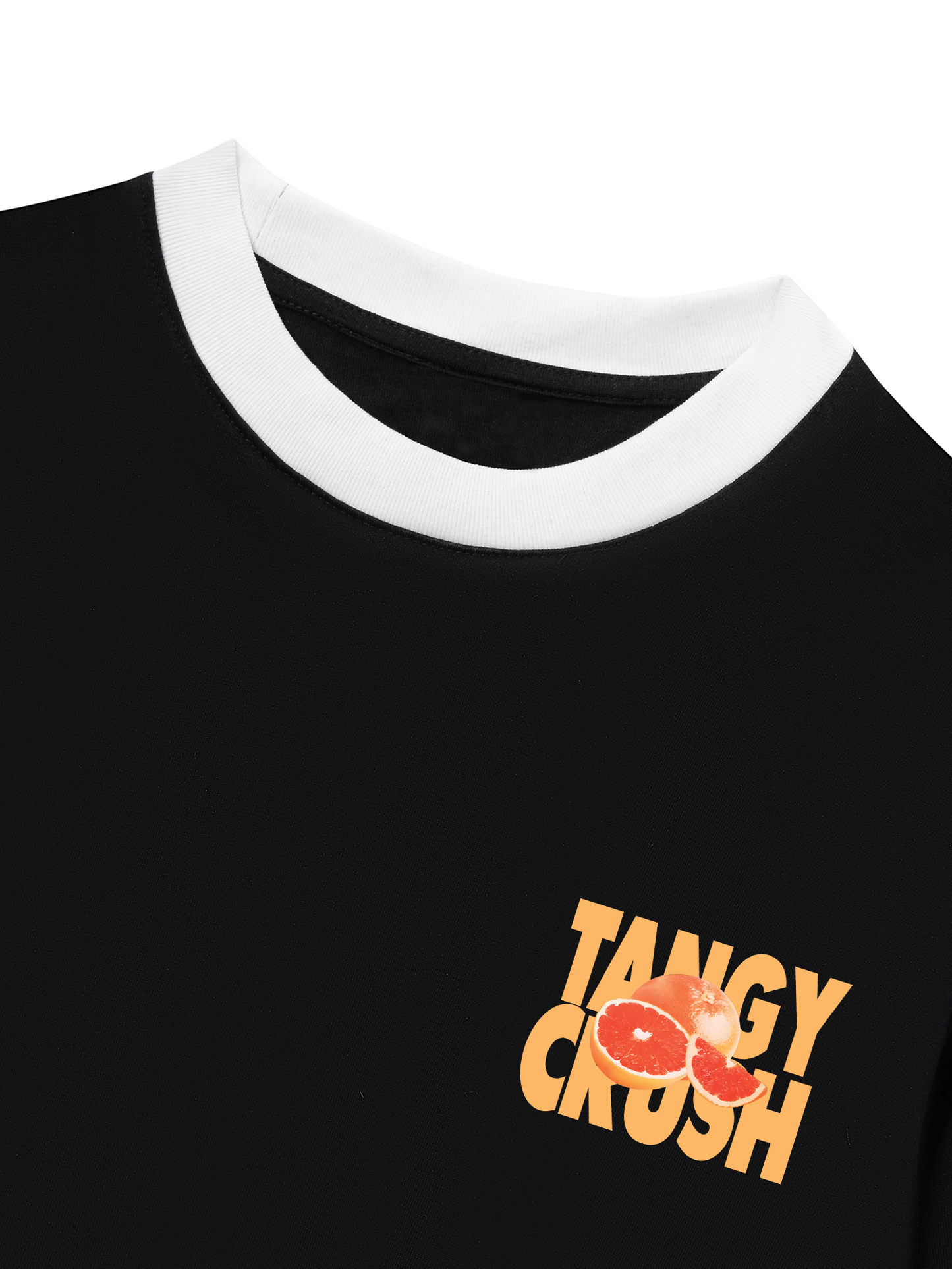 Áo Thun Ringer Relaxed Fit Summer Vibes Tangy Orange