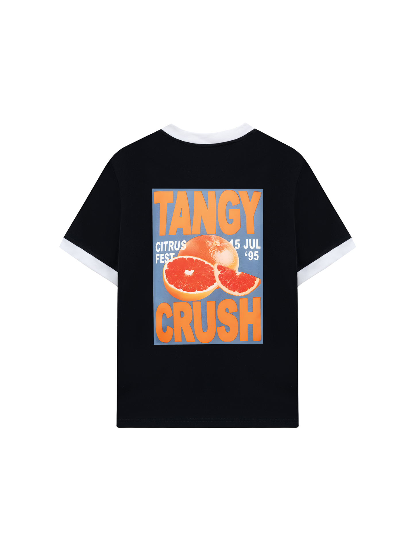 Áo Thun Ringer Relaxed Fit Summer Vibes Tangy Orange