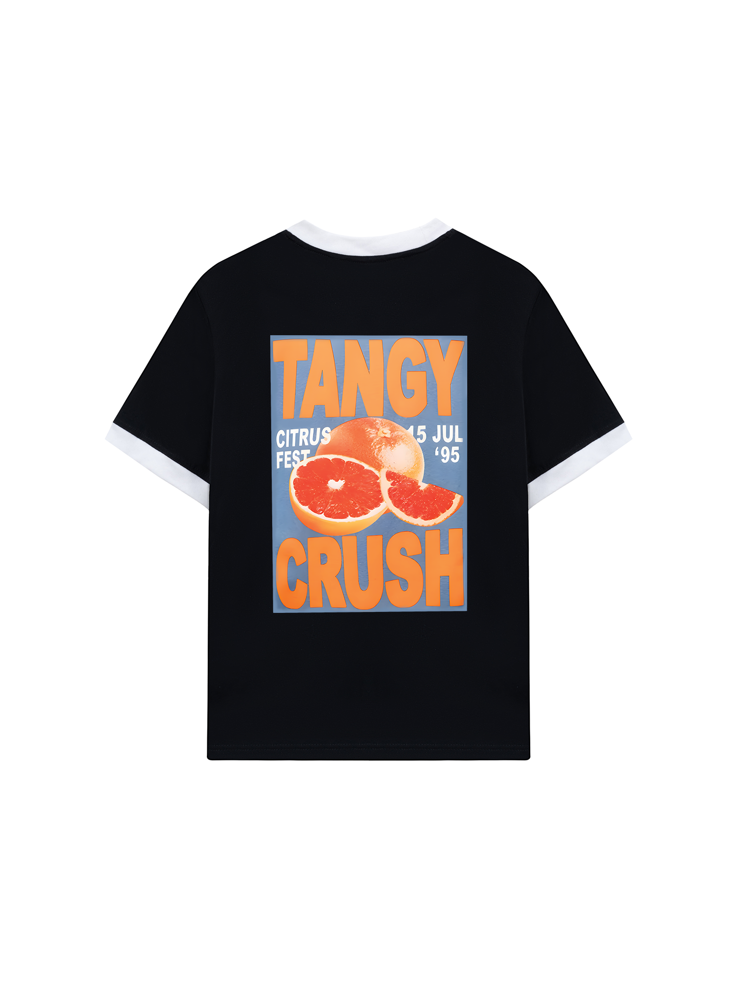 Áo Thun Ringer Relaxed Fit Summer Vibes Tangy Orange
