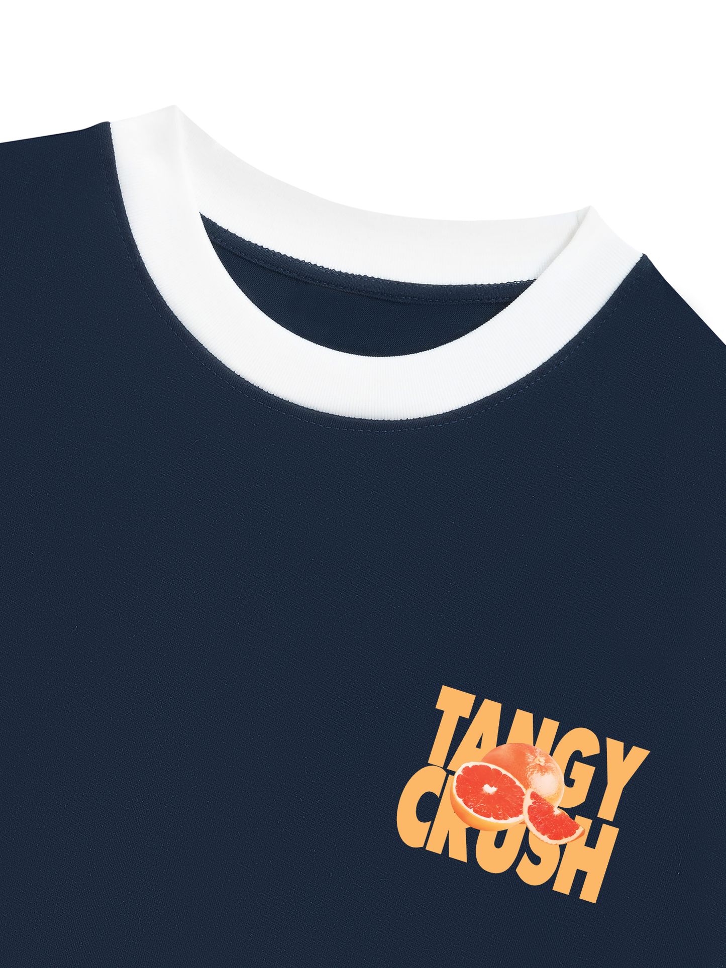 Áo Thun Ringer Relaxed Fit Summer Vibes Tangy Orange