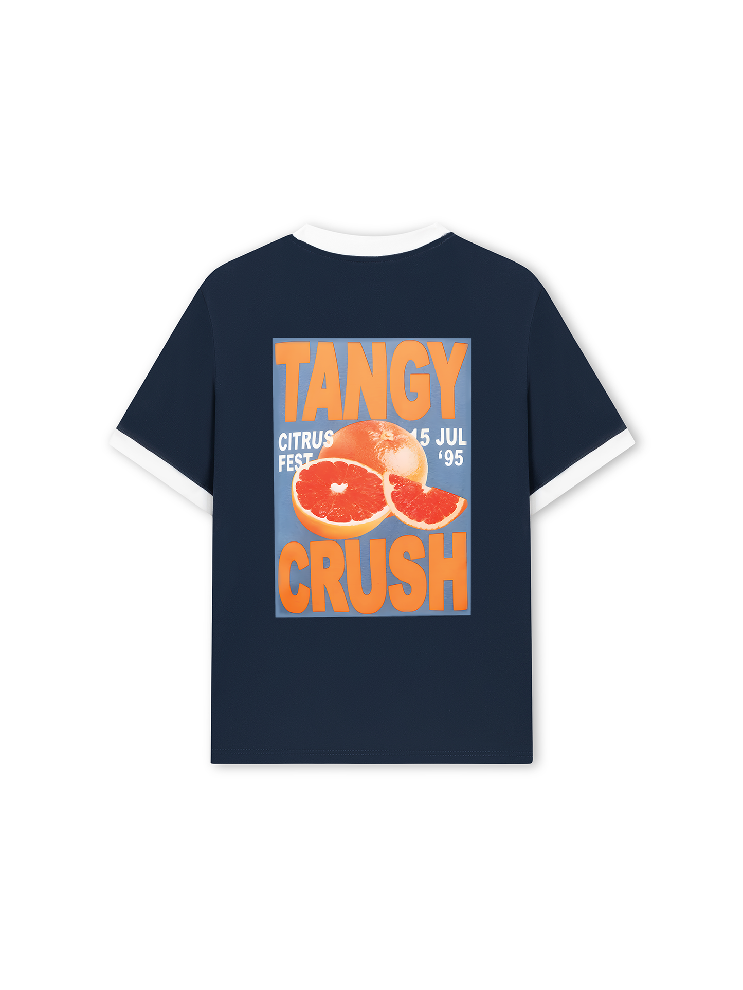 Áo Thun Ringer Relaxed Fit Summer Vibes Tangy Orange