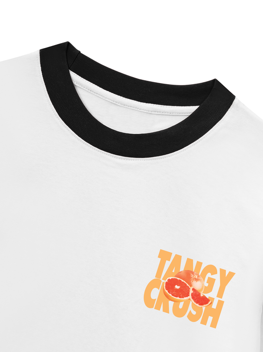 Áo Thun Ringer Relaxed Fit Summer Vibes Tangy Orange