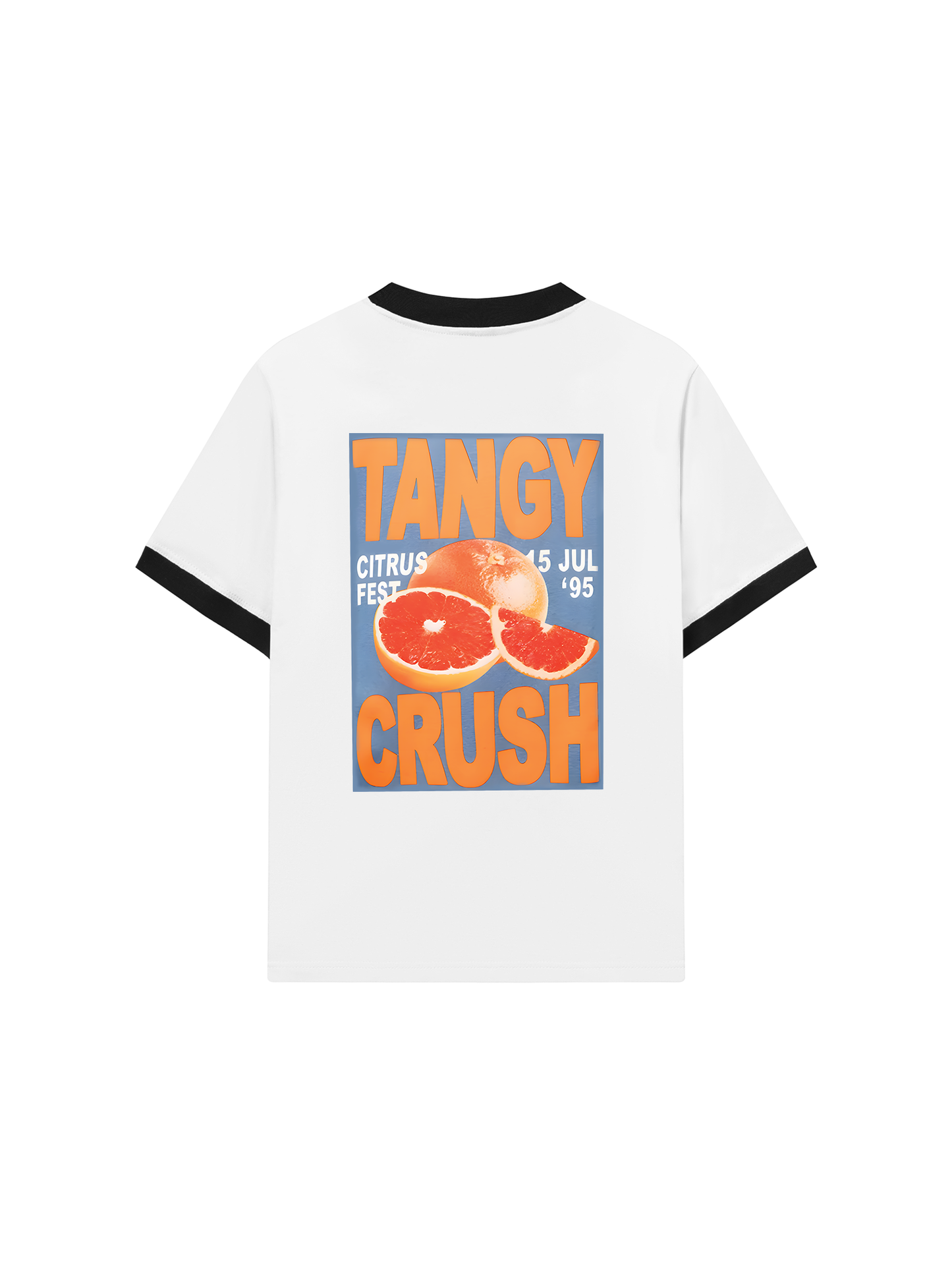 Áo Thun Ringer Relaxed Fit Summer Vibes Tangy Orange