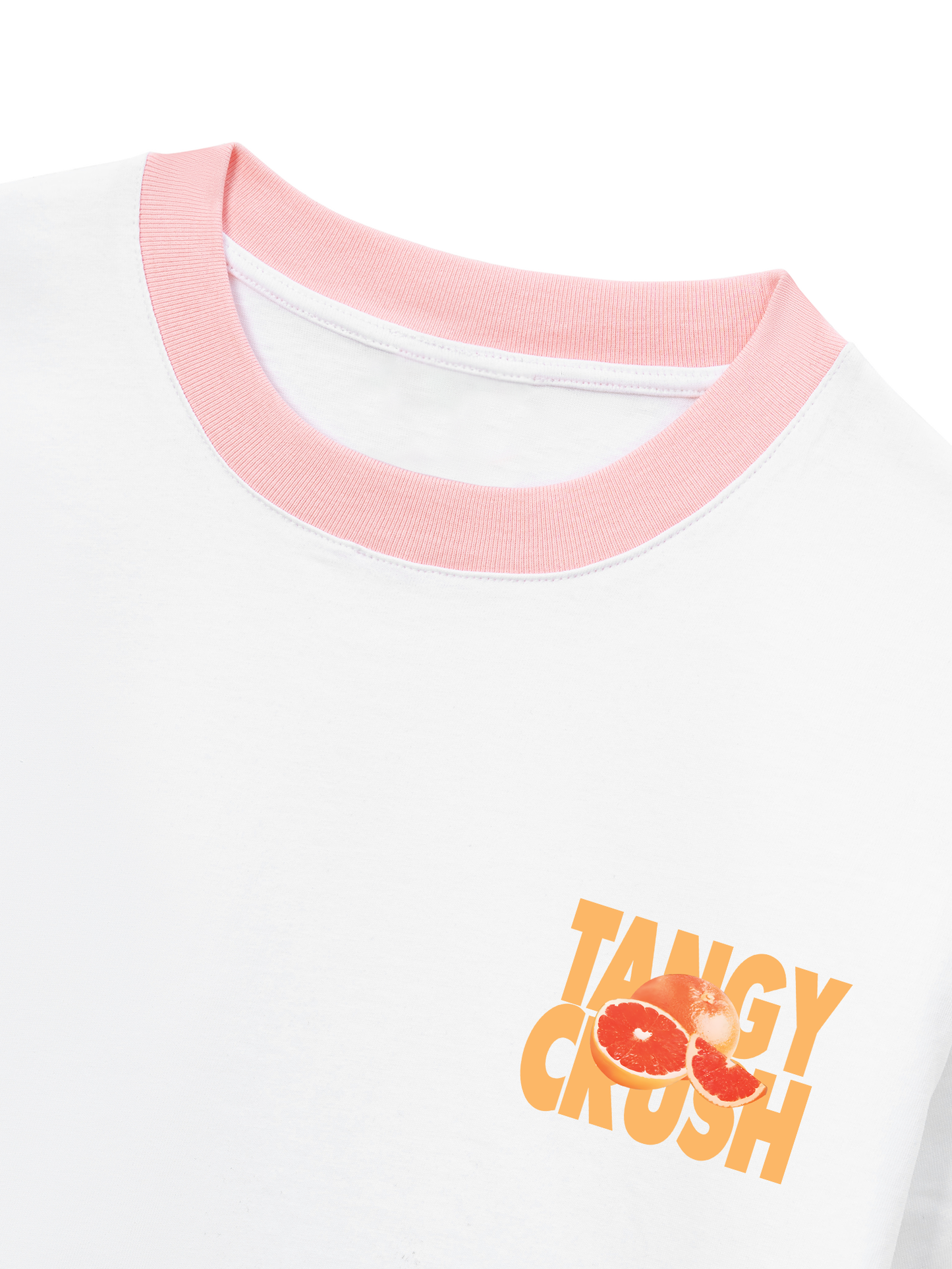 Áo Thun Ringer Relaxed Fit Summer Vibes Tangy Orange