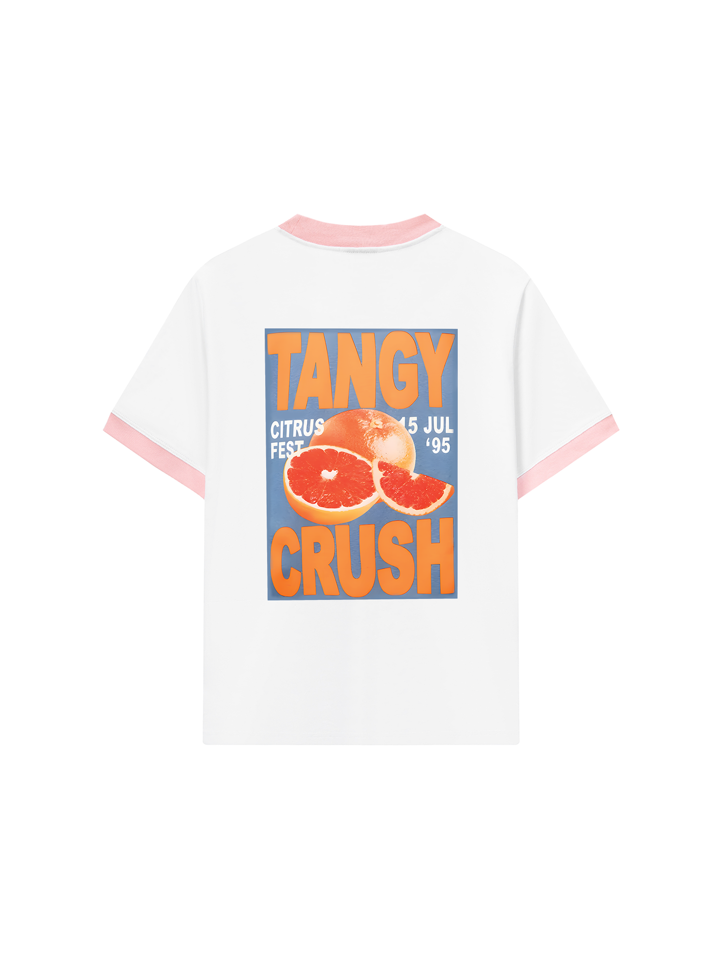 Áo Thun Ringer Relaxed Fit Summer Vibes Tangy Orange