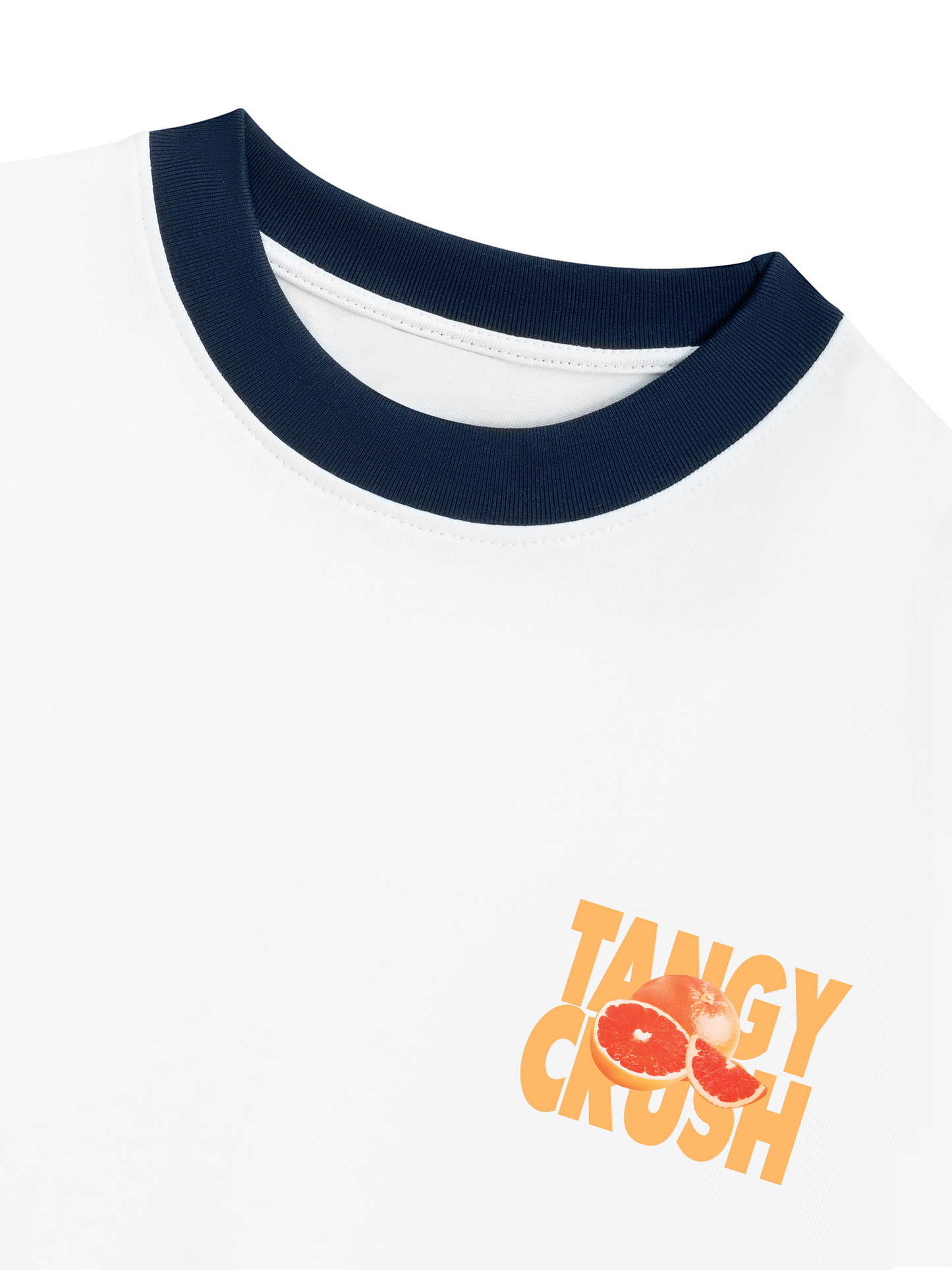 Áo Thun Ringer Relaxed Fit Summer Vibes Tangy Orange