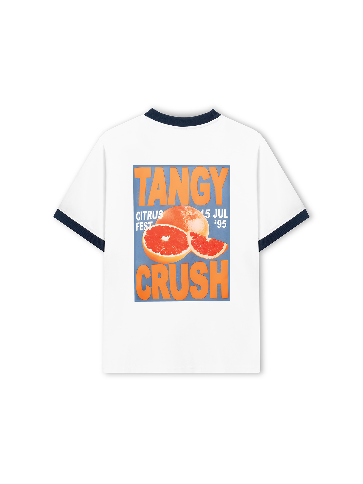Áo Thun Ringer Relaxed Fit Summer Vibes Tangy Orange