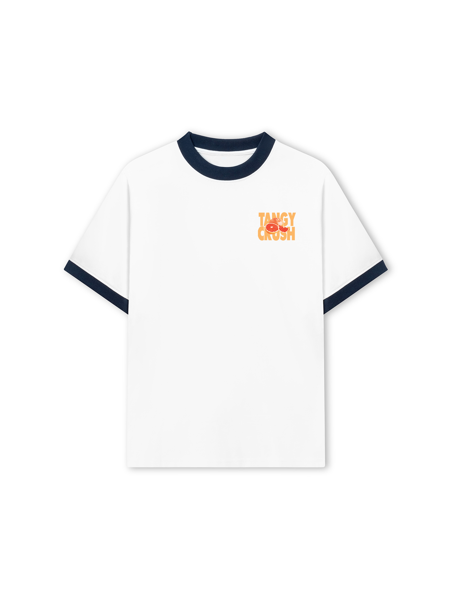 Áo Thun Ringer Relaxed Fit Summer Vibes Tangy Orange
