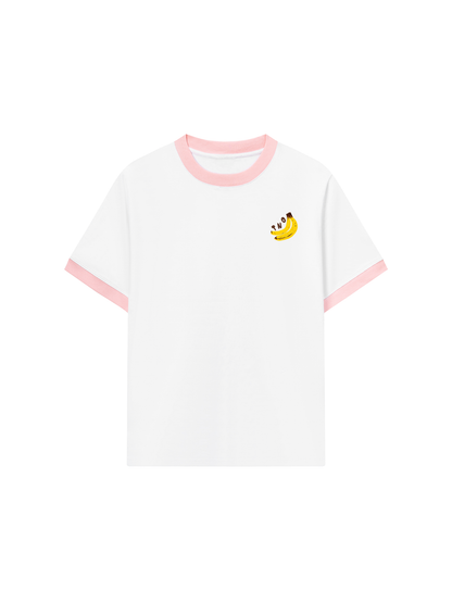 Áo Thun Ringer Relaxed Fit Summer Vibes Banana Chocolate