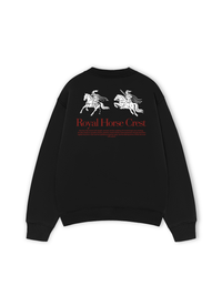 Áo Sweater Nỉ Hai Da Royal Horse Crest