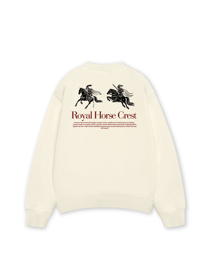 Áo Sweater Nỉ Hai Da Royal Horse Crest