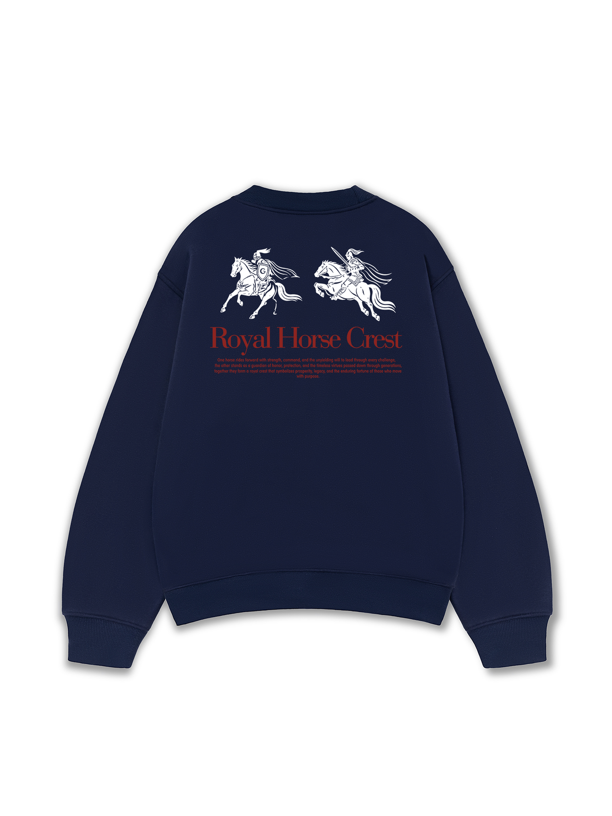 Áo Sweater Nỉ Hai Da Royal Horse Crest