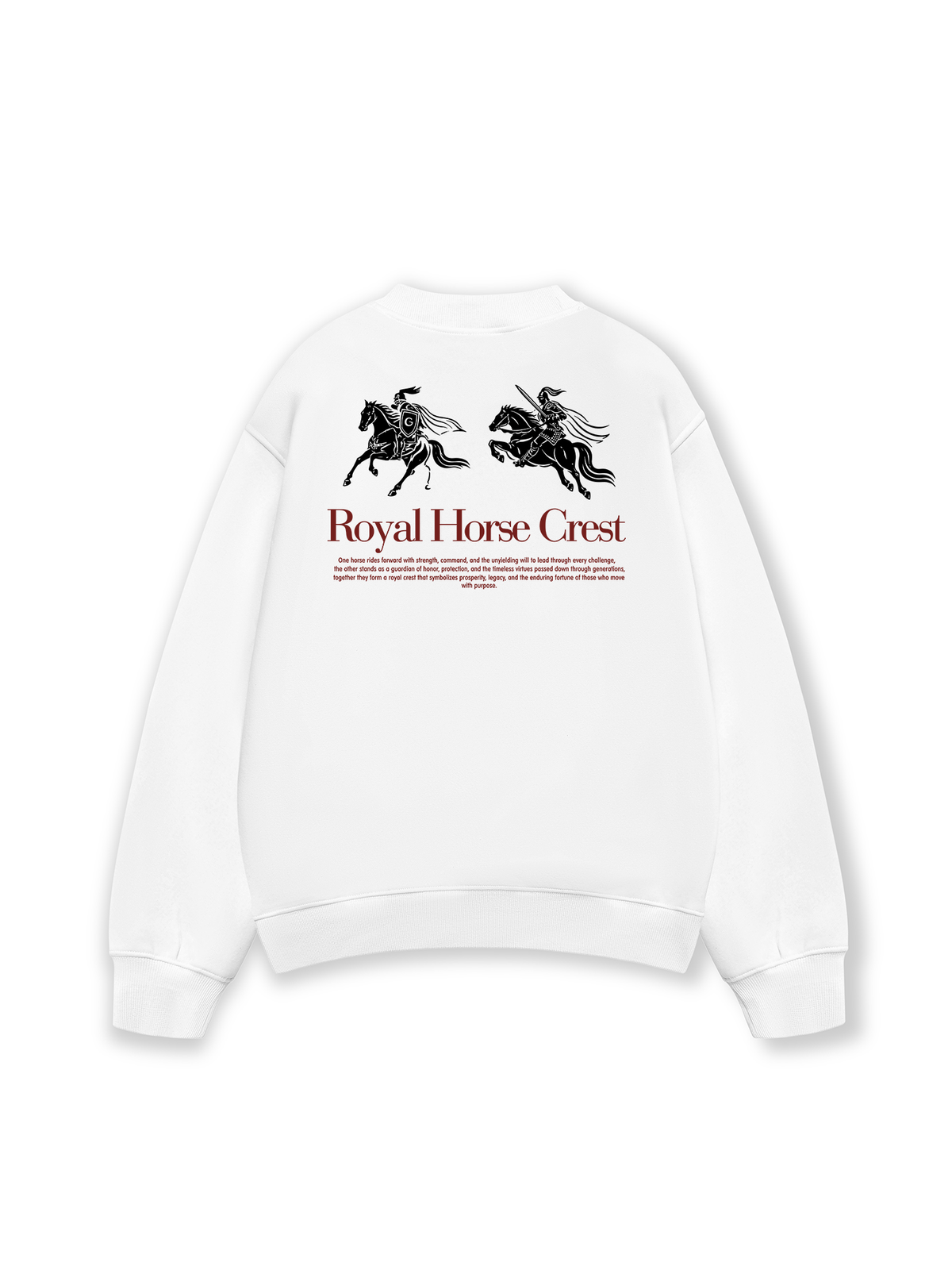 Áo Sweater Nỉ Hai Da Royal Horse Crest