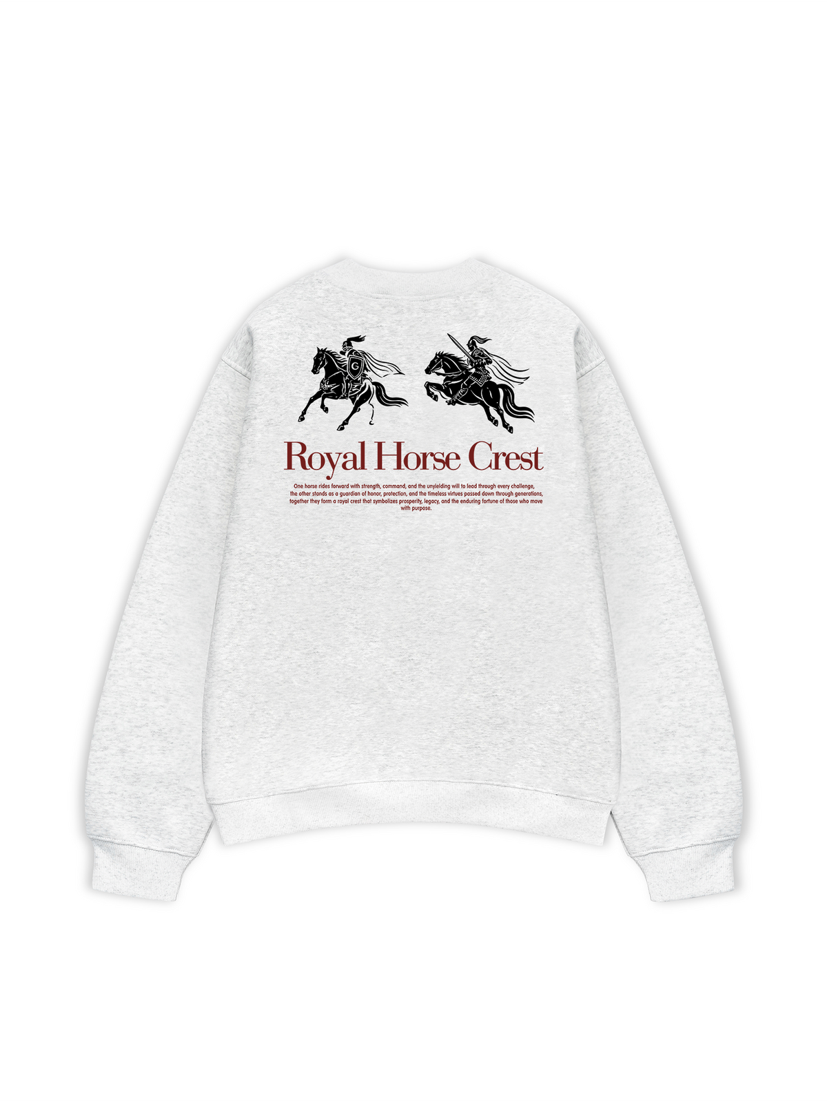 Áo Sweater Nỉ Hai Da Royal Horse Crest