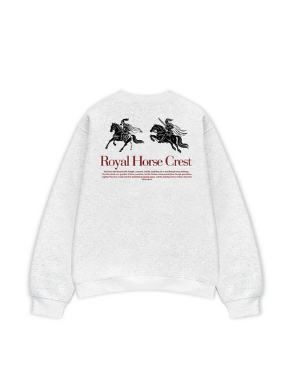 Áo Sweater Nỉ Hai Da Royal Horse Crest