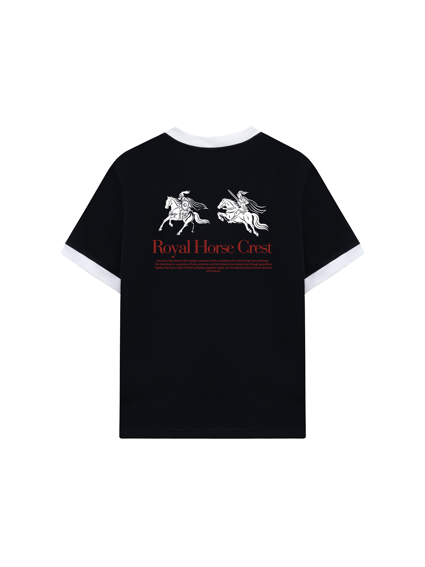 Áo Thun Ringer Relaxed Fit Royal Horse Crest