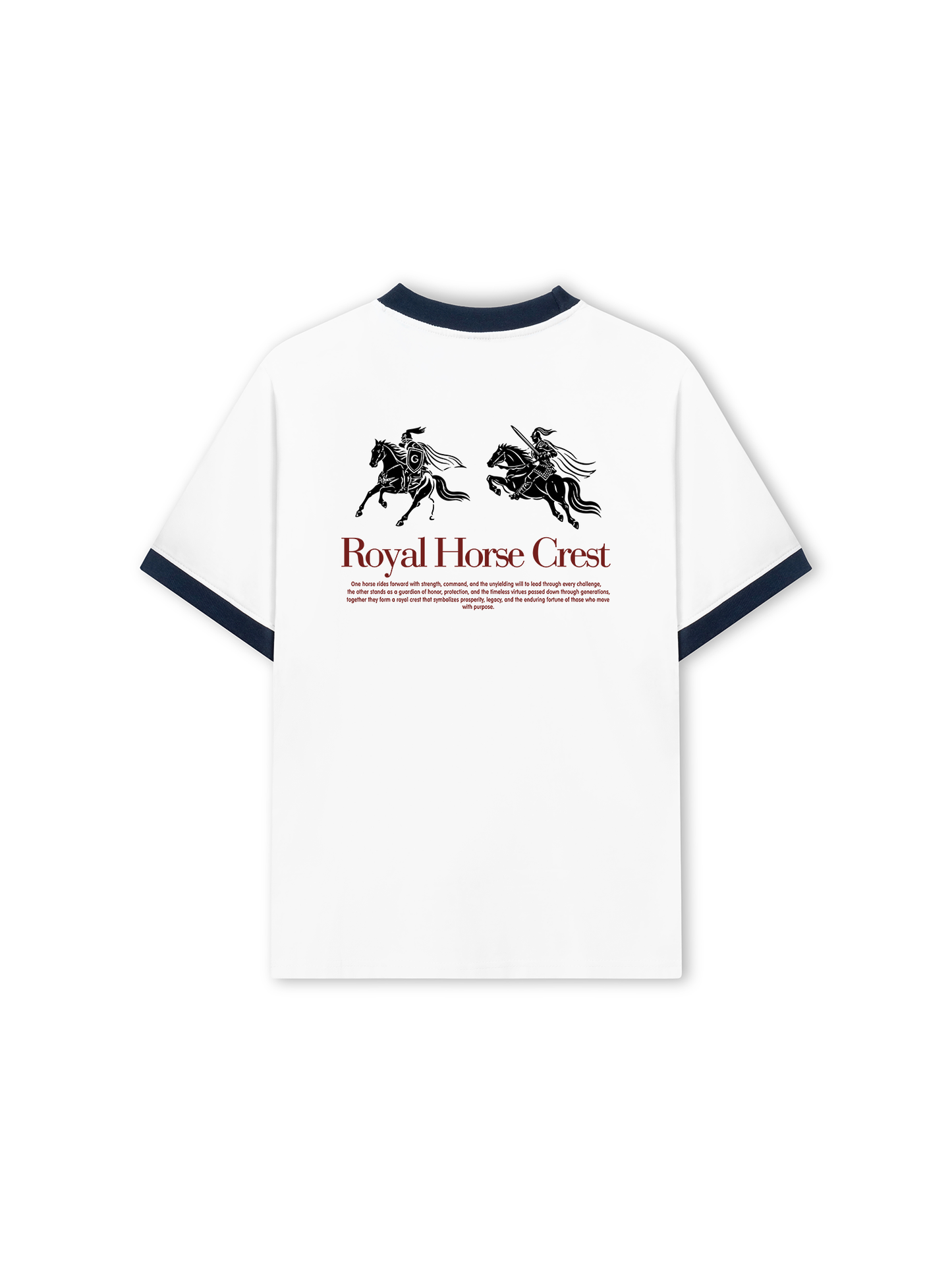 Áo Thun Ringer Relaxed Fit Royal Horse Crest