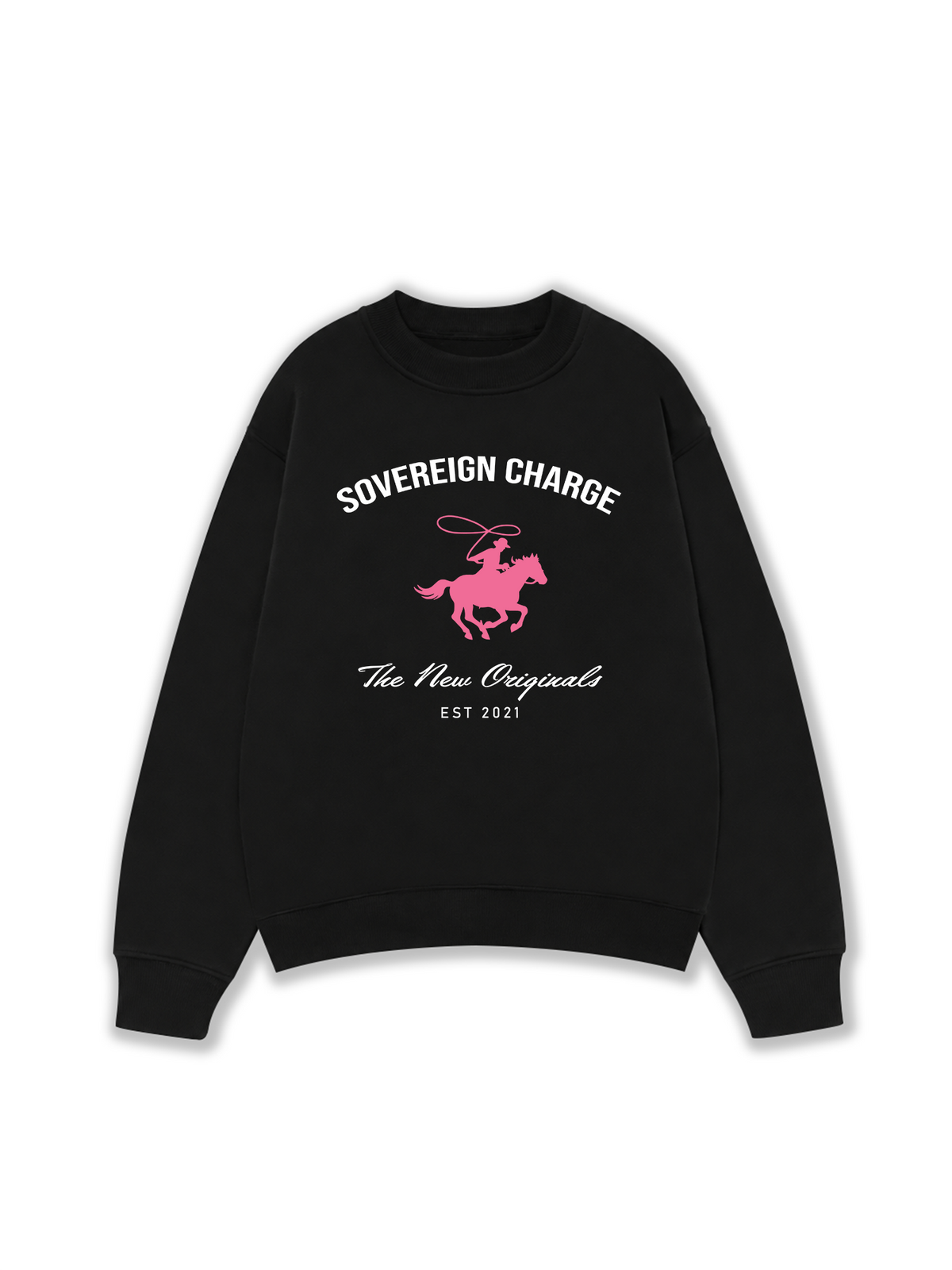 Áo Sweater Nỉ Hai Da SOVERREIGN CHARGE PINK HORSE
