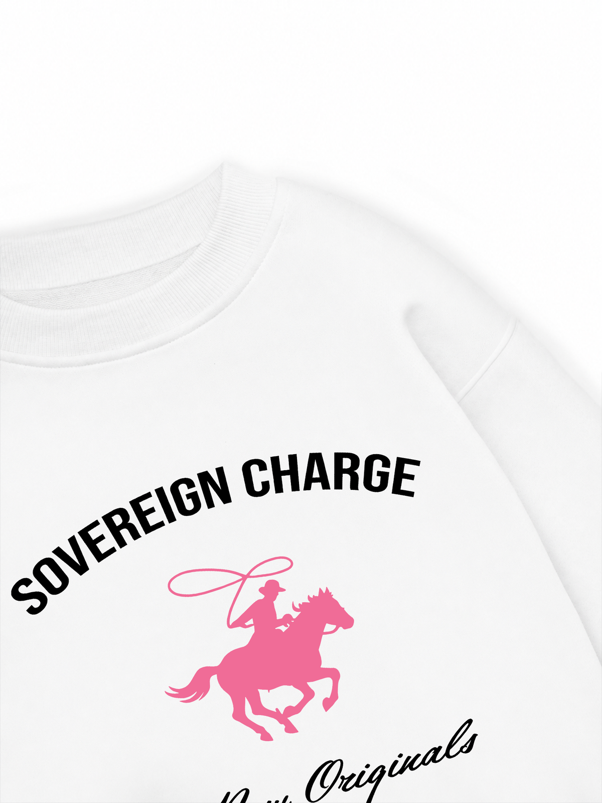Áo Sweater Nỉ Hai Da SOVERREIGN CHARGE PINK HORSE